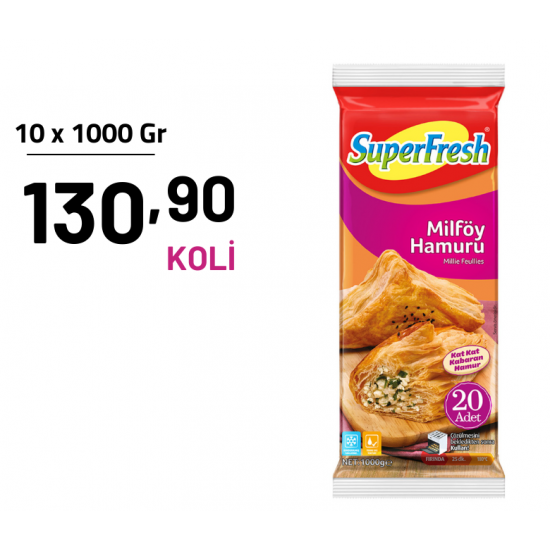 SUPERFRESH 1000 GR  MİLFÖY HAMURU