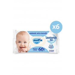 Molfix Izotonik Sulu Islak Mendil Hassas Ciltler 60'lı 6*60 360 Yaprak