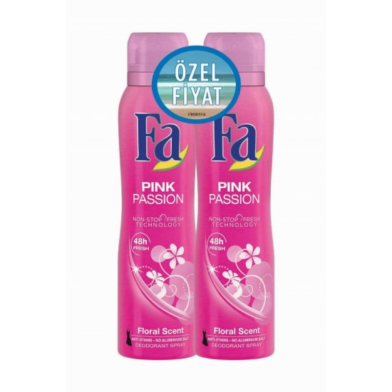 Fa Deodorant Sprey 2'Li Pink Passion 150 ml + 150 ml
