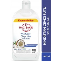 Hacı Şakir Hindistan Cevizi Sütü Nemlendirici Bakım Sıvı El Sabunu 1500 ml