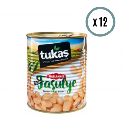 TUKAŞ 800 GR KURU FASULYE HAŞLANMIŞ  12 ADET
