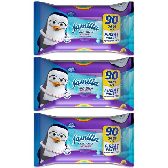 Familia Islak Havlu 90 Yaprak 3 Lü Set