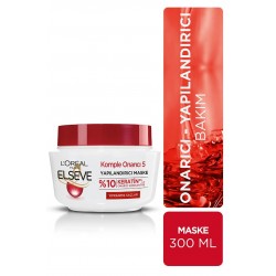 ELSEVE SAÇ MASKESİ KOMPLE ONARICI 5 YIPRANMIŞ SAÇLAR KERATİN XS İÇEREN YAPILANDIRICI MASKE 300ML