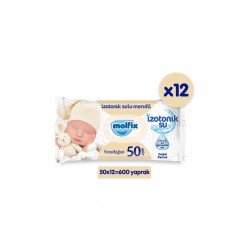 Molfix İzotonik Sulu Islak Mendil Yenidoğan 12'li Paket - 600 Yaprak