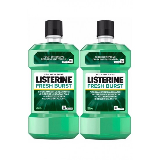 Listerine Fresh Burst 500 ml X 2 Adet