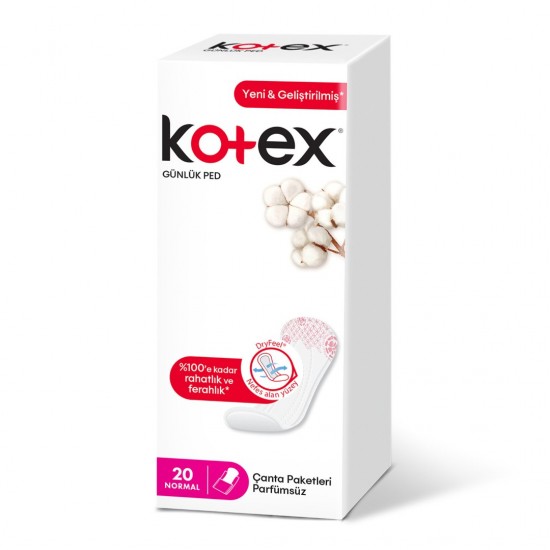 KOTEX GÜNLÜK PED 20'Lİ PARFÜMSÜZ