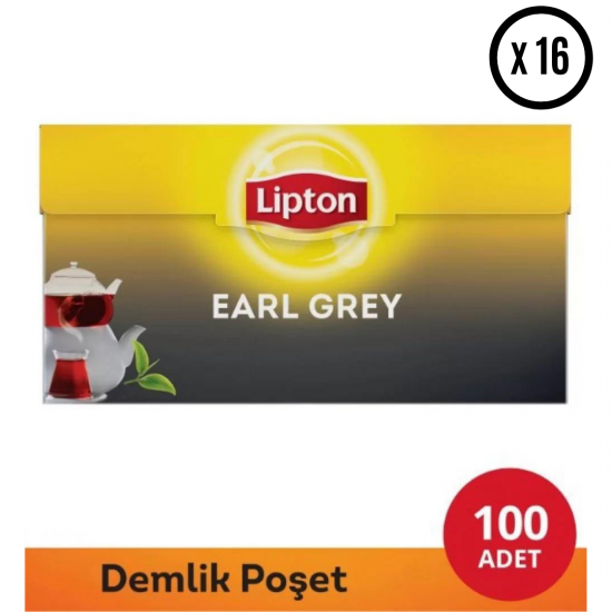 LİPTON EARL GREY DEMLİK 100'LÜ 16 PAKET